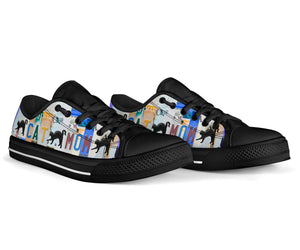 Cat Mom - Unisex Low Top Shoes  Black