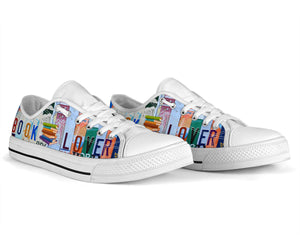 Book Lover - Unisex Low Top Shoes White