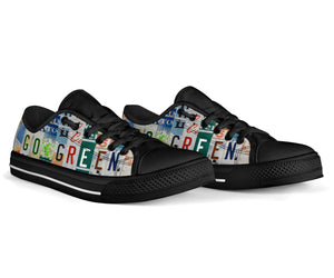 Go Green - Unisex Low Top Shoes Black