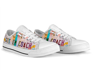 Got em Coach - Unisex Low Top Shoes White