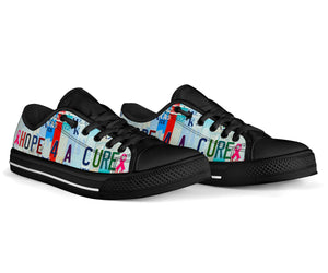 Hope For A Cure - Unisex Low Top Shoes Black