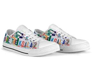 Save The Koala - Unisex Low Top Shoes White