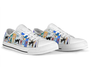 Cat Mom - Unisex Low Top Shoes White