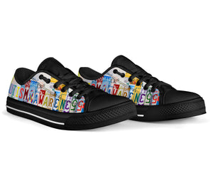 Autism Awareness - Unisex Low Top Shoes Black