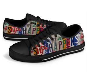 Sip Happens - Unisex Low Top Shoes Black