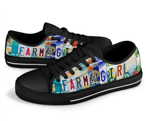 Farm Girl - Women’s Low Top Shoes Black