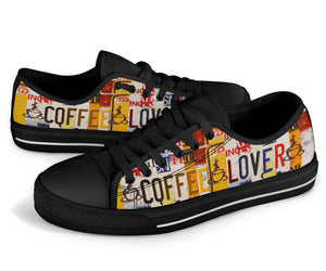 Coffee Lover - Unisex Low Top Shoes Black