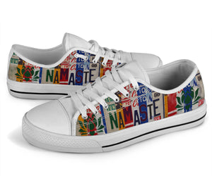 Namaste - Unisex Low Top Shoes White