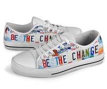 Load image into Gallery viewer, Be The Change - Unisex Low Top Shoes White
