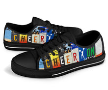 Load image into Gallery viewer, Cheer On - Women’s Low Top Shoes Black
