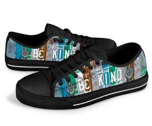 Be Kind - Unisex Low Top Shoes Black