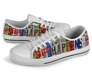 Sip Happens - Women’s Low Top Shoes White