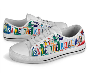 Save The Koala - Unisex Low Top Shoes White