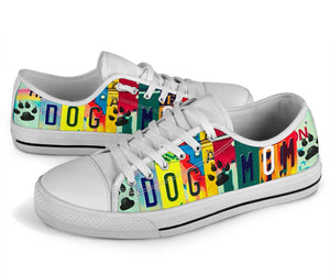 Dog Mom - Unisex Low Top Shoes White