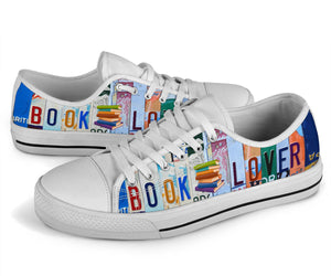 Book Lover - Unisex Low Top Shoes White