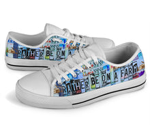 Load image into Gallery viewer, Rather Be On A Farm - Unisex Low Top Shoes White
