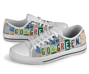 Go Green - Unisex Low Top Shoes White