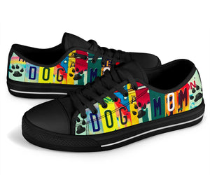 Dog Mom - Unisex Low Top Shoes Black