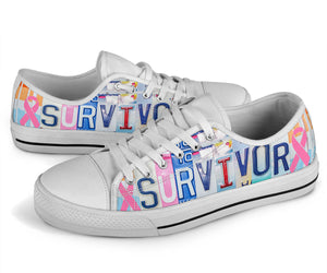 Survivor - Unisex Low Top Shoes White