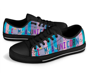 I'm a Unicorn - Women’s Low Top Shoes Black