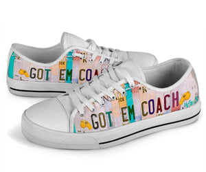 Got em Coach - Unisex Low Top Shoes White