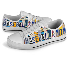 Load image into Gallery viewer, Baseball Mom - Women’s Low Top Shoes White
