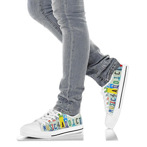 Music Addict - Unisex Low Top Shoes White