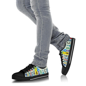 Music Addict - Unisex Low Top Shoes Black