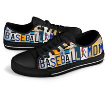 Load image into Gallery viewer, Baseball Mom - Women’s Low Top Shoes Black
