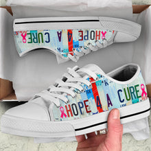 Load image into Gallery viewer, Hope For A Cure - Unisex Low Top Shoes White
