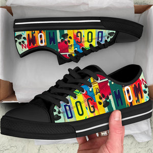 Dog Mom - Unisex Low Top Shoes Black