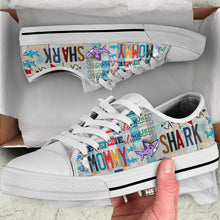 Load image into Gallery viewer, Mommy Shark - Women’s Low Top Shoes White
