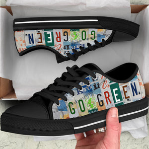 Go Green - Unisex Low Top Shoes Black