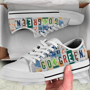 Go Green - Unisex Low Top Shoes White