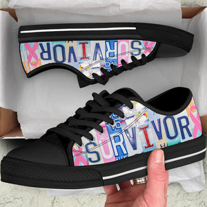 Survivor - Unisex Low Top Shoes Black