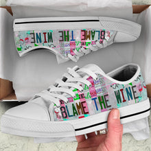 Load image into Gallery viewer, Blame The Wine - Unisex Low Top Shoes White
