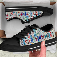 Load image into Gallery viewer, Sisters In Christ - Women’s Low Top Shoes Black
