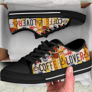 Coffee Lover - Unisex Low Top Shoes Black